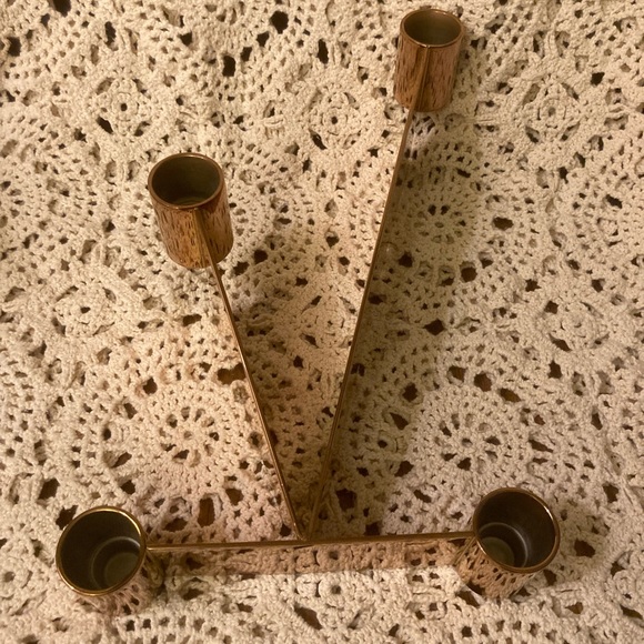 NWOT Georg Jensen Denmark Candlestick Holders - Set of 2 - Bronze Gold - Urkiola - Picture 6 of 15